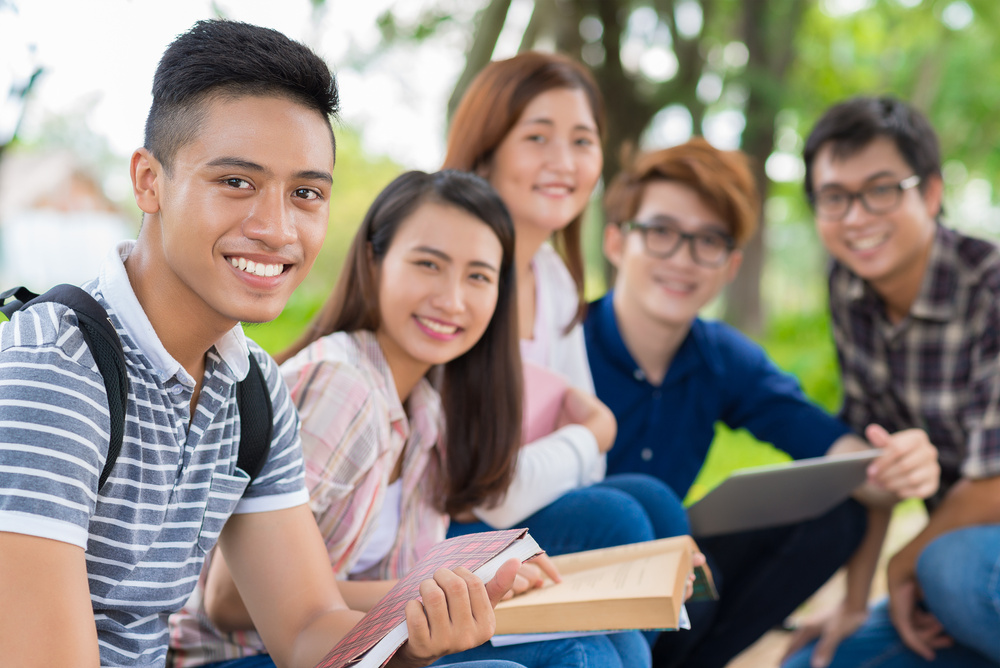 Group of Smiling School Students